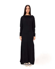 Long Basic Knit Dress- Black