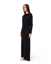 Long Basic Knit Dress- Black