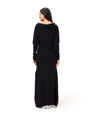 Long Basic Knit Dress- Black