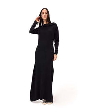 Long Basic Knit Dress- Black