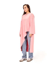Asymmetrical Hoodie  - Pink