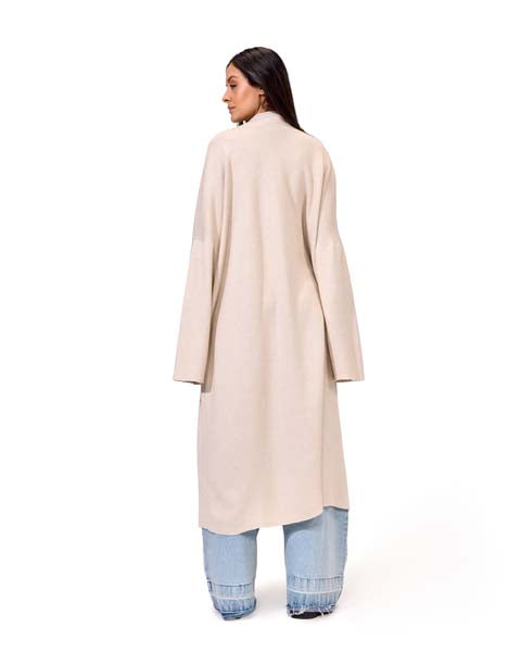 Soft long cardigan - White