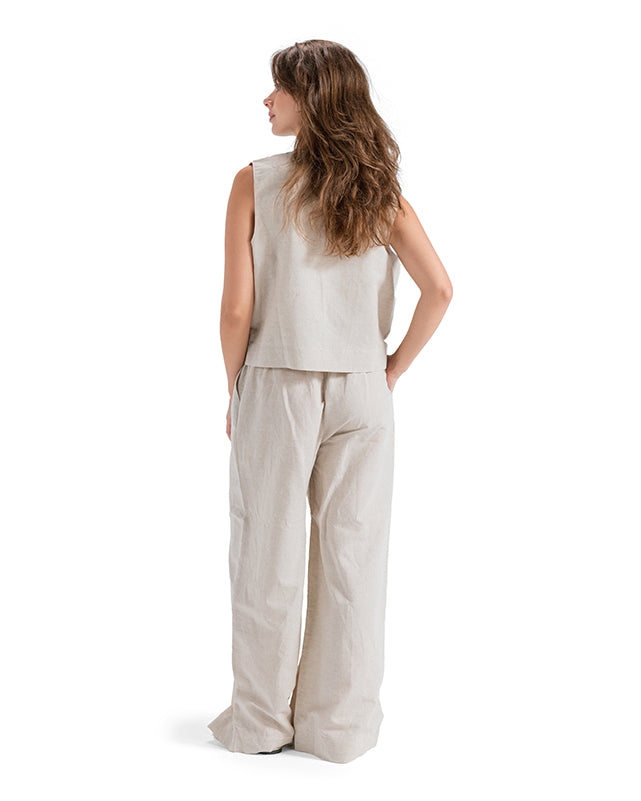 Linen Pants - Beige