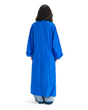 Crinkle Linen Long Shirt - Blue