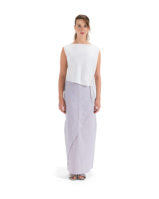 SKIRT LK LINEN GRAY