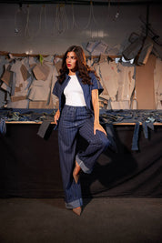 Skyline Pinstripe Navy Blue Vest