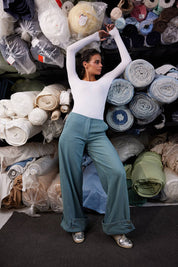 Contour Rib Bodysuit Vintage Pants