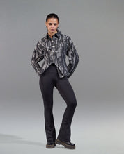 Black base with grey woven strokes S26-J05