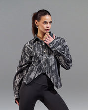 Black base with grey woven strokes S26-J05