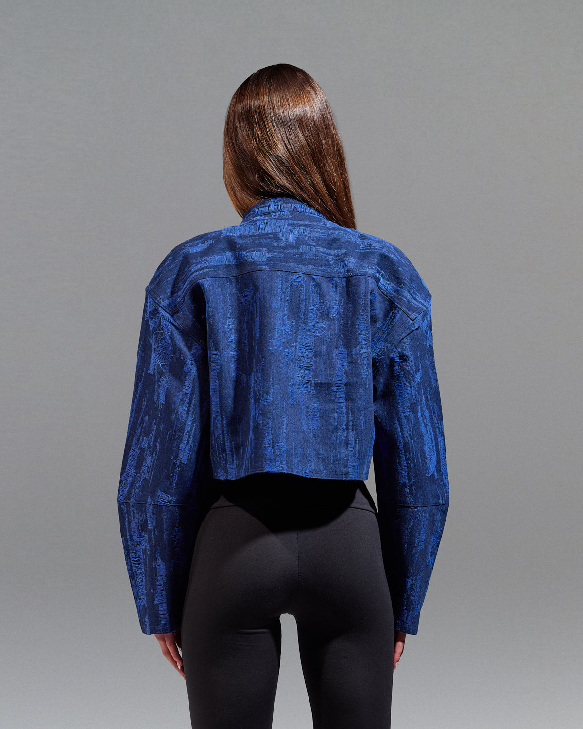 navy blue base with black woven pattern S26-J04