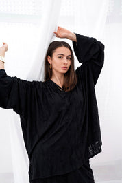 Fringes Cotton Top BLACK