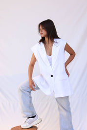 BKF BLAZER LINEN white