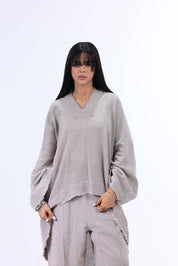 cafe Turkish Linen Plain Top With Capishou