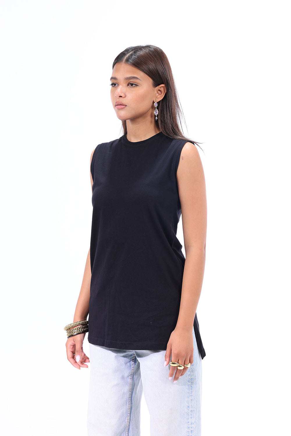 black Cut T-Shirt