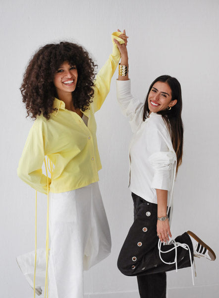 Back-Lace Detail Lycra Shirt YELLOW