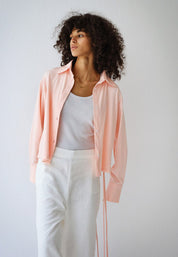 Back-Lace Detail Lycra Shirt PINK
