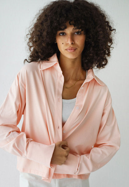 Back-Lace Detail Lycra Shirt PINK