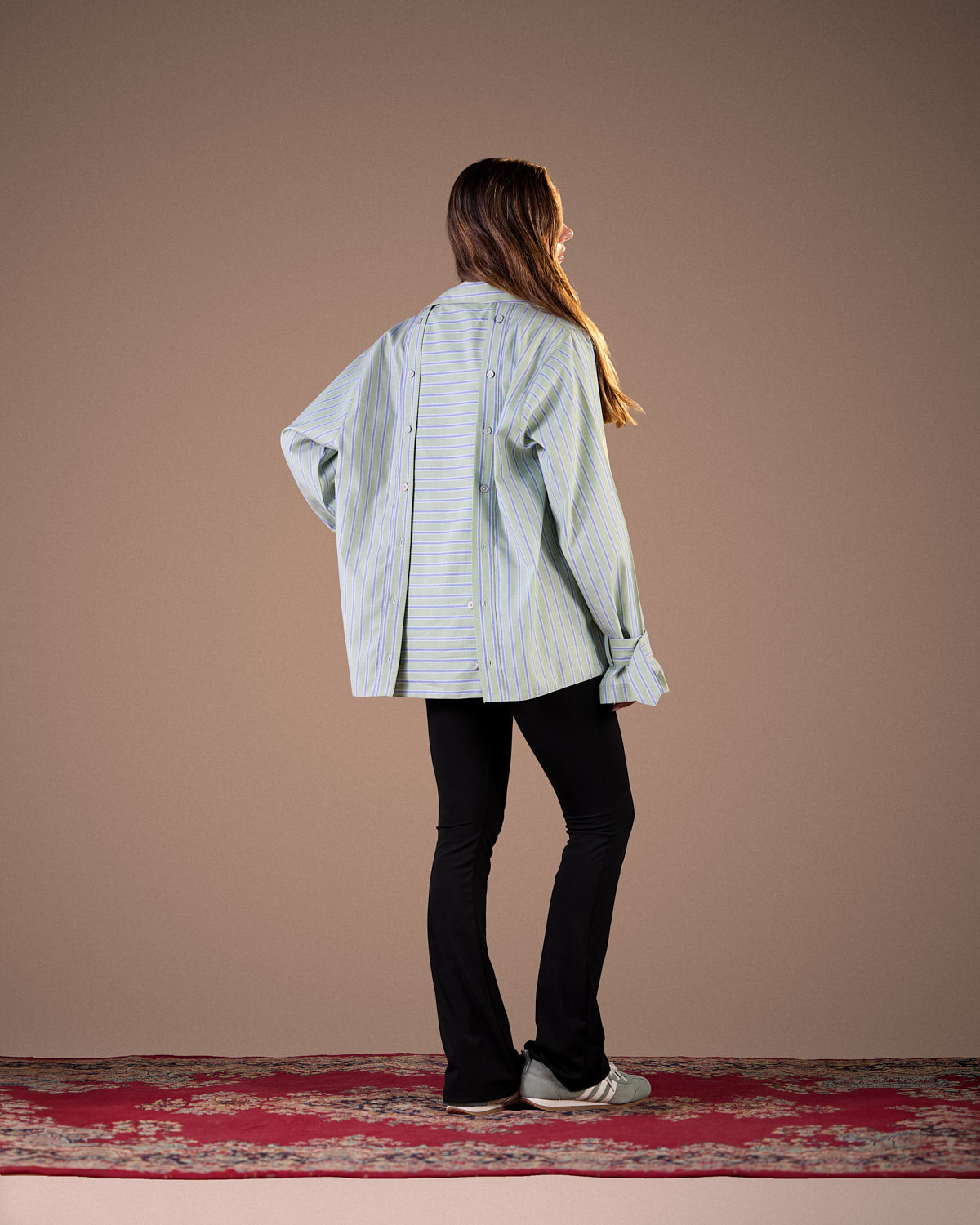 Light Green with White Stripes S26-CH08