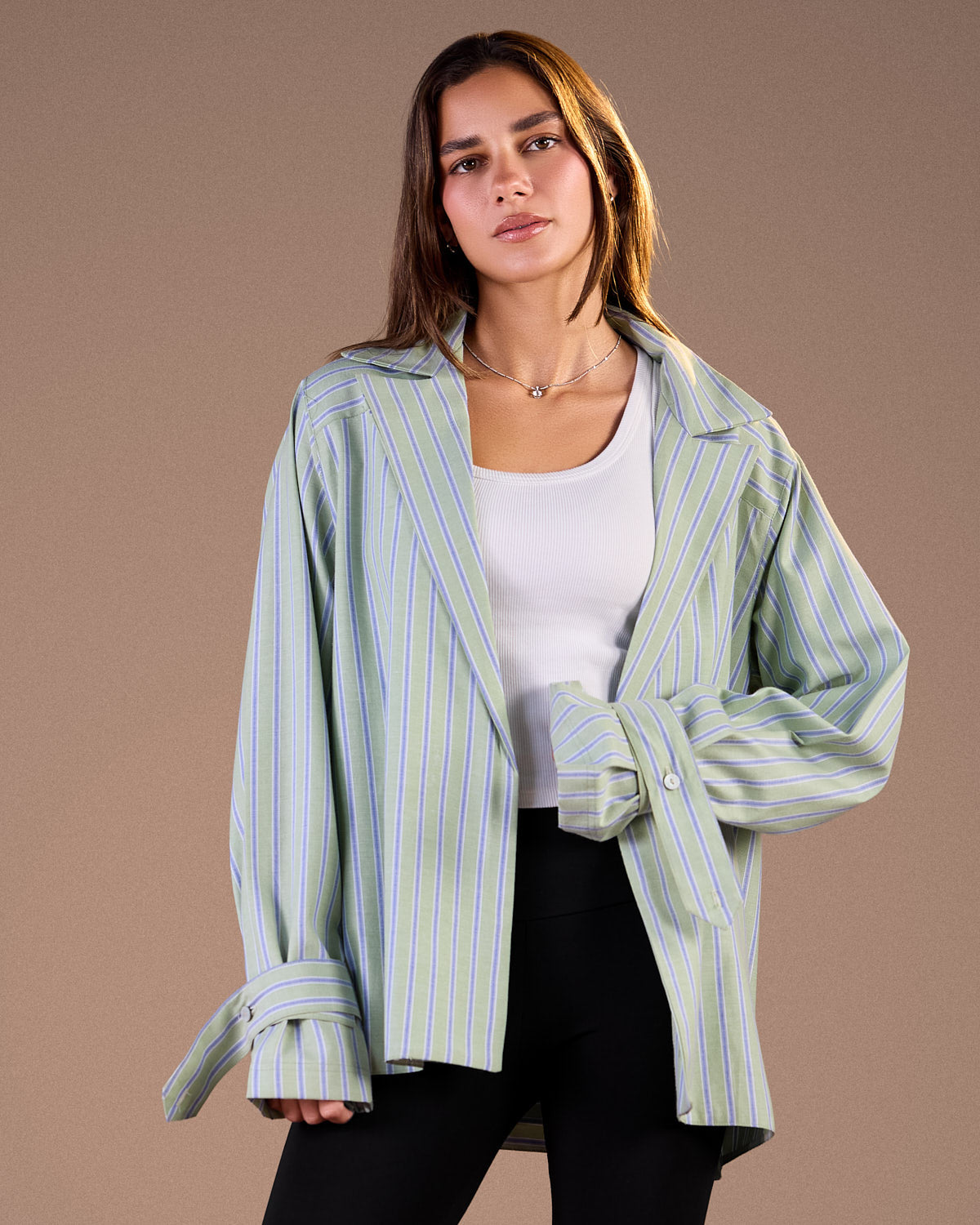 Light Green with White Stripes S26-CH08