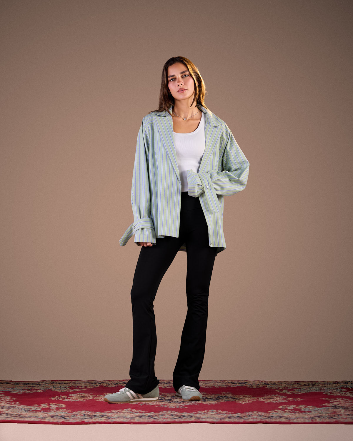 Light Green with White Stripes S26-CH08