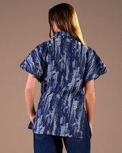 Navy Blue ripped denim S26-V22