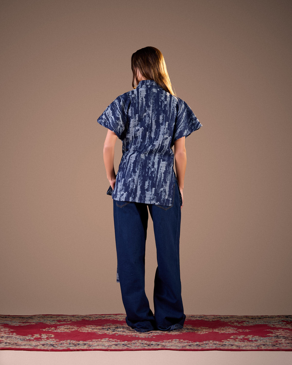 Navy Blue ripped denim S26-V22