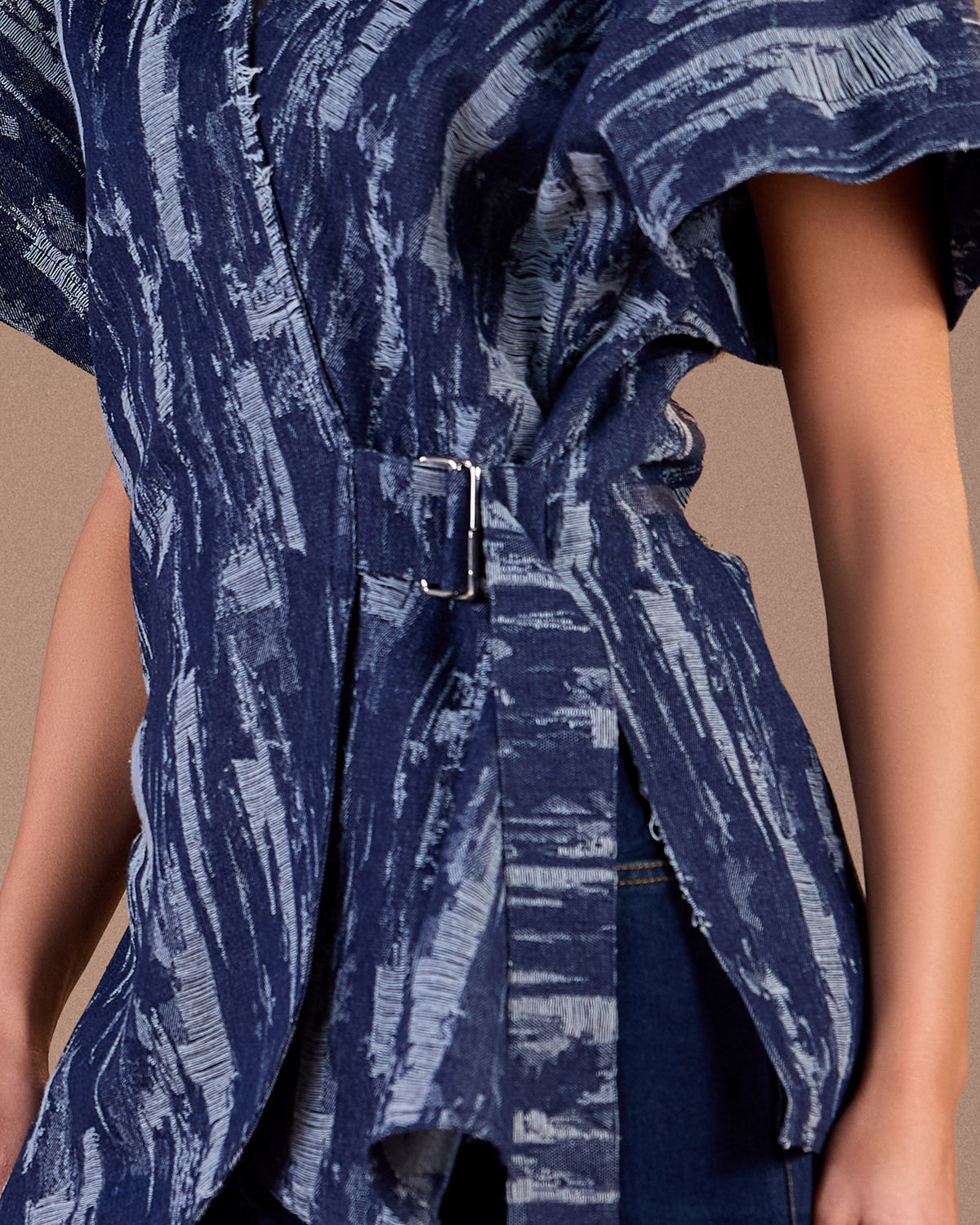 Navy Blue ripped denim S26-V22