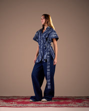 Navy Blue ripped denim S26-V22