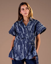 Navy Blue ripped denim S26-V22