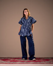 Navy Blue ripped denim S26-V22