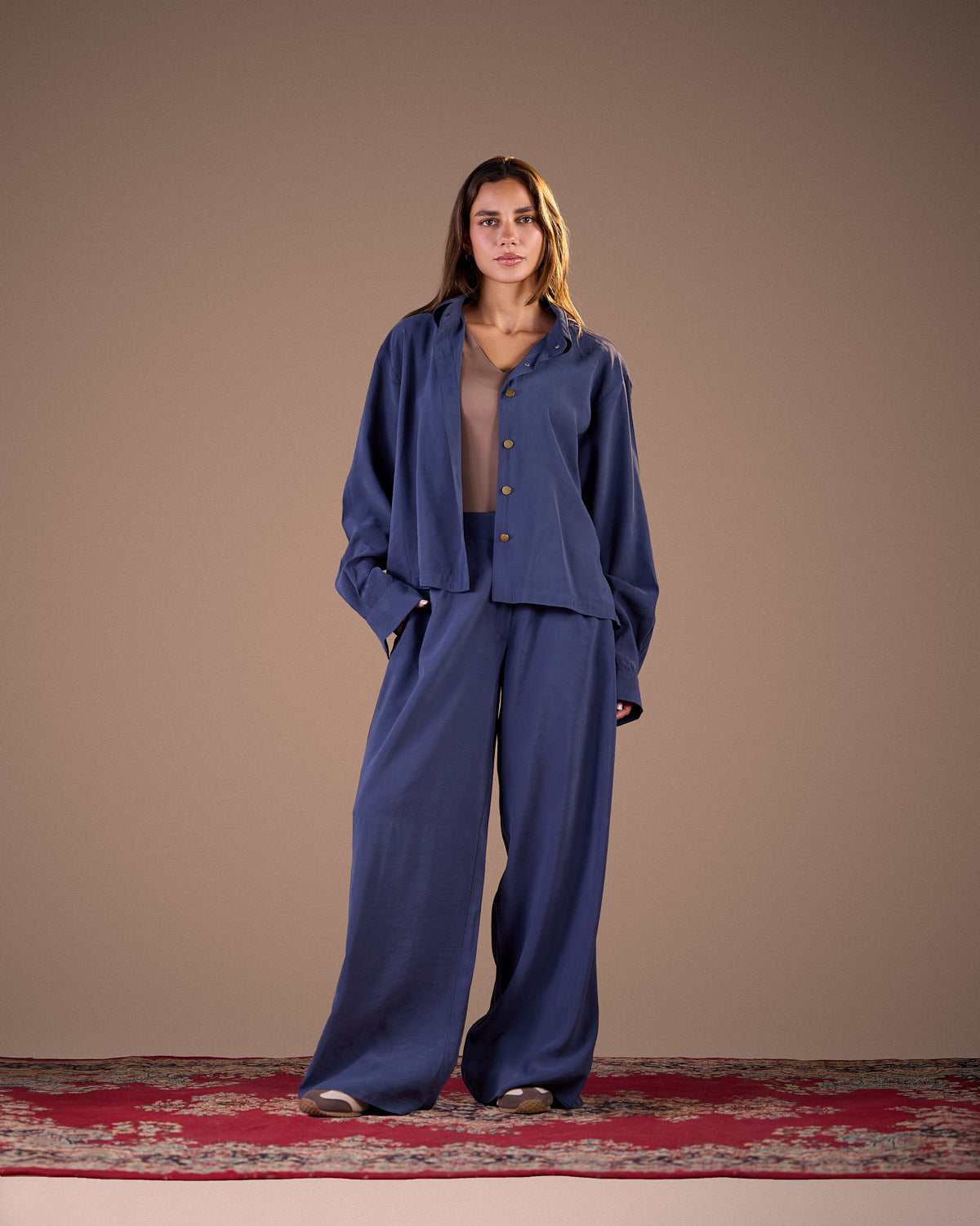 Copra wide pants DARK BLUE  S26-P19