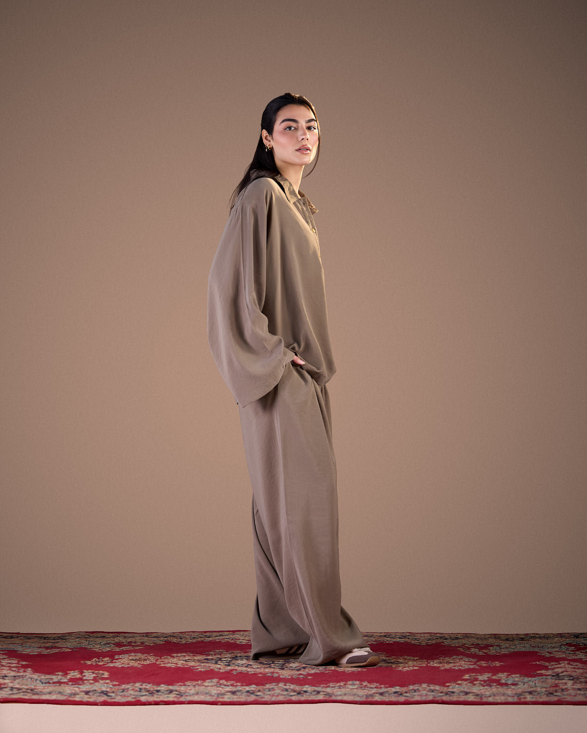 Copra wide pants OLIVE S26-P21