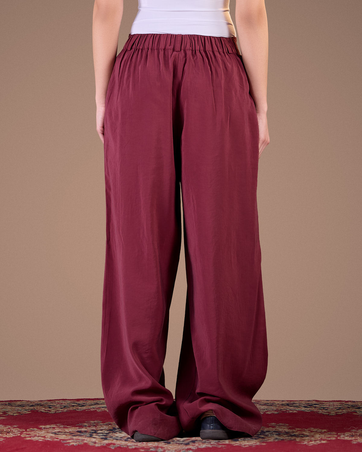 Copra wide pants BURGUNDY – Amiraeldahshory