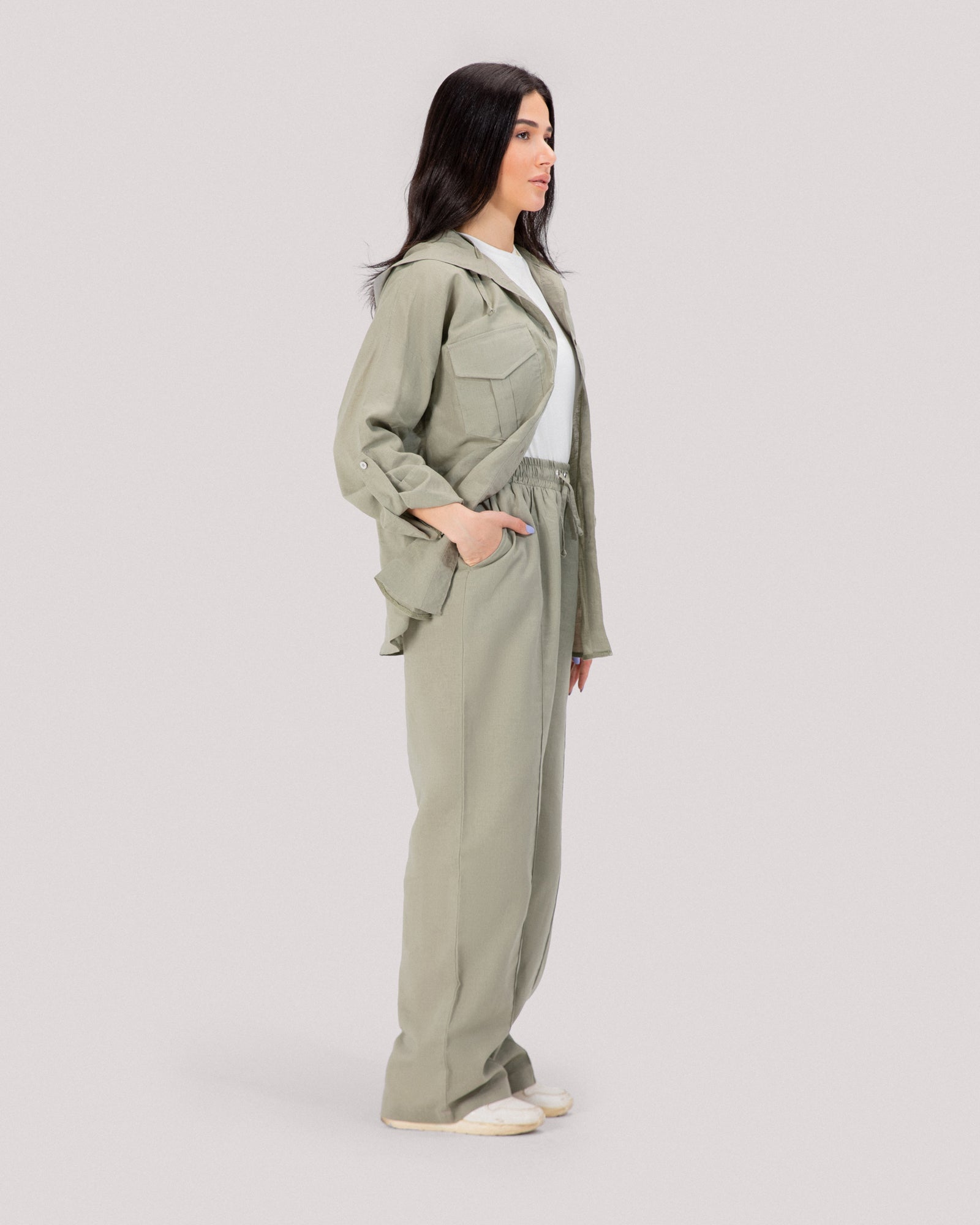 SKK CHEMISE LINEN olive