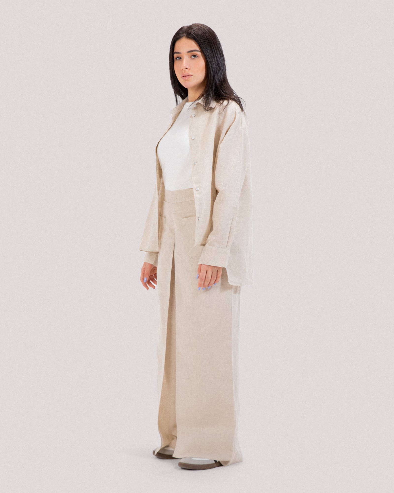 TLS PANTS SKIRT LINEN BEIGE