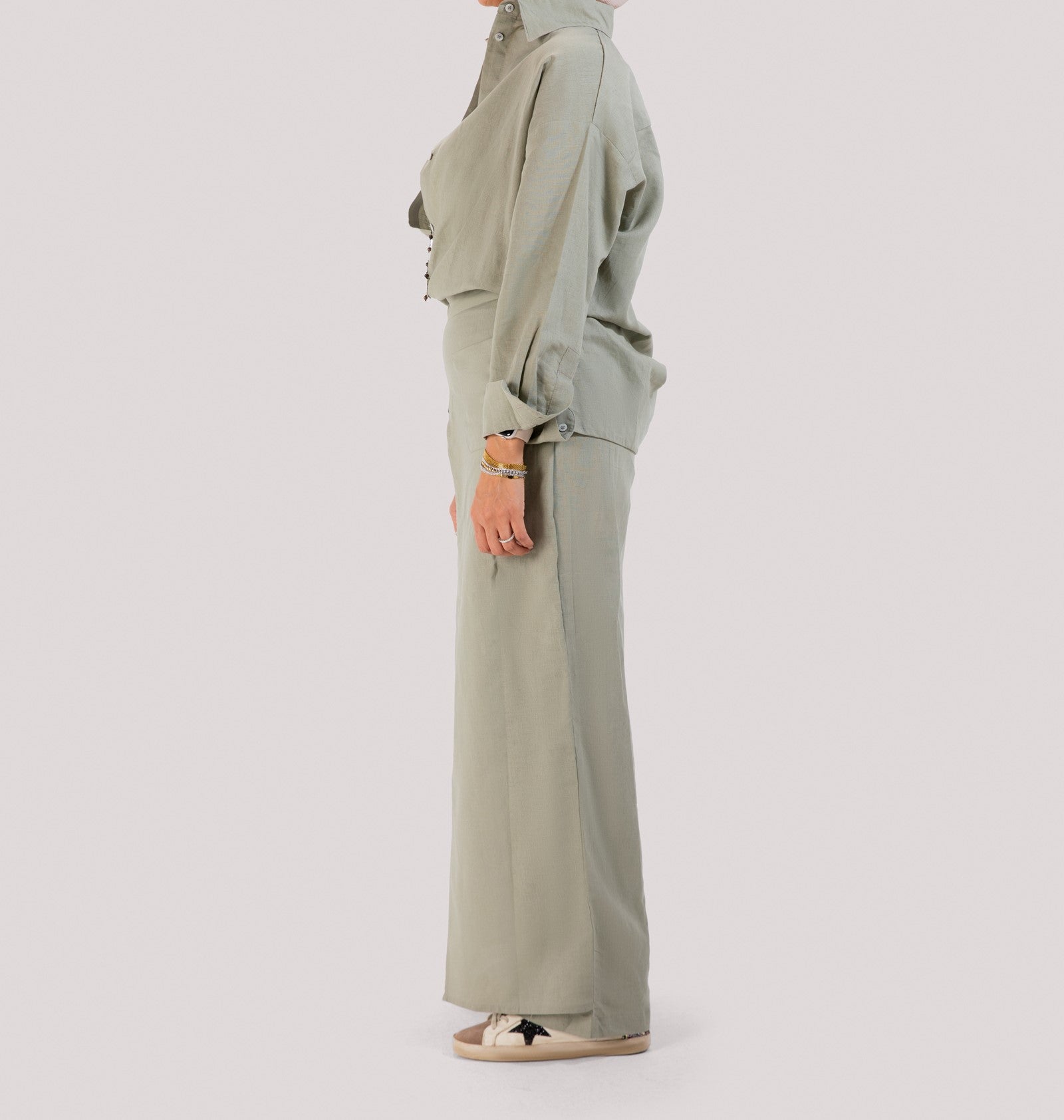 TLS PANTS SKIRT LINEN OLIVE