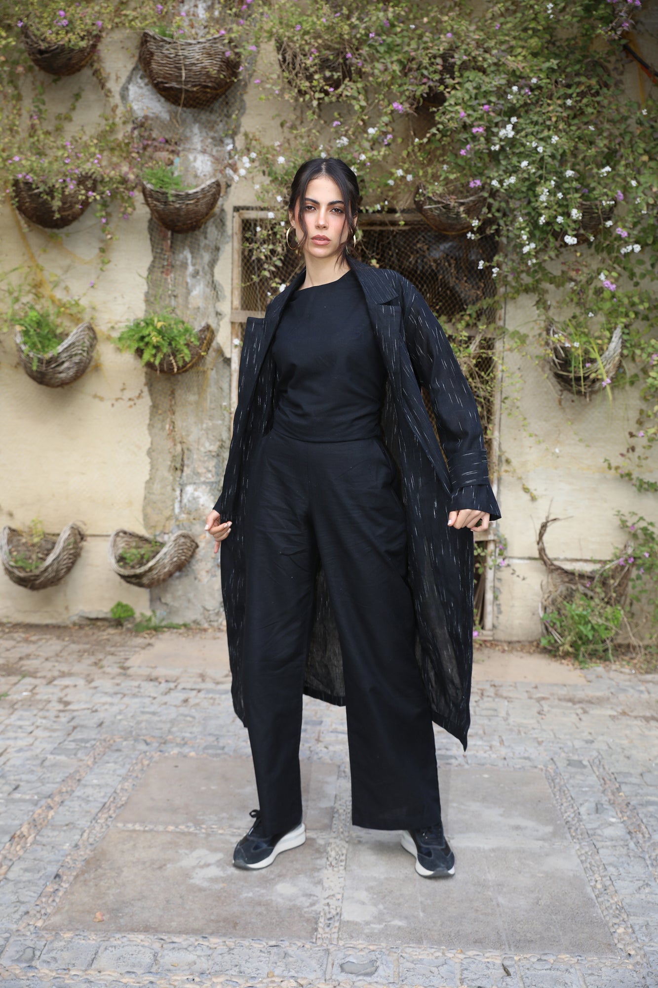 Linen Black Basic pants