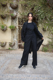 Linen Black Basic pants