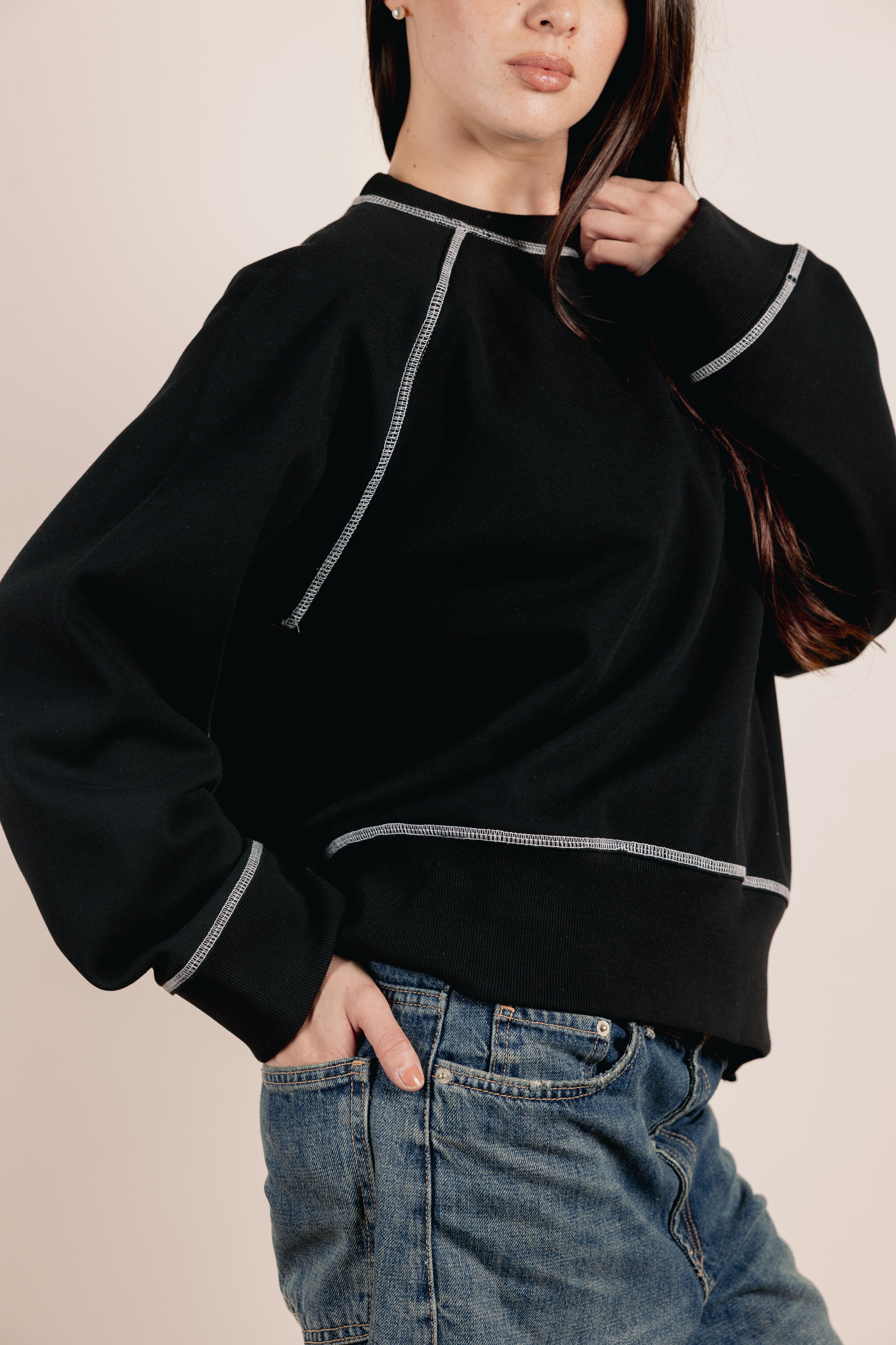Oversized Crewneck Black
