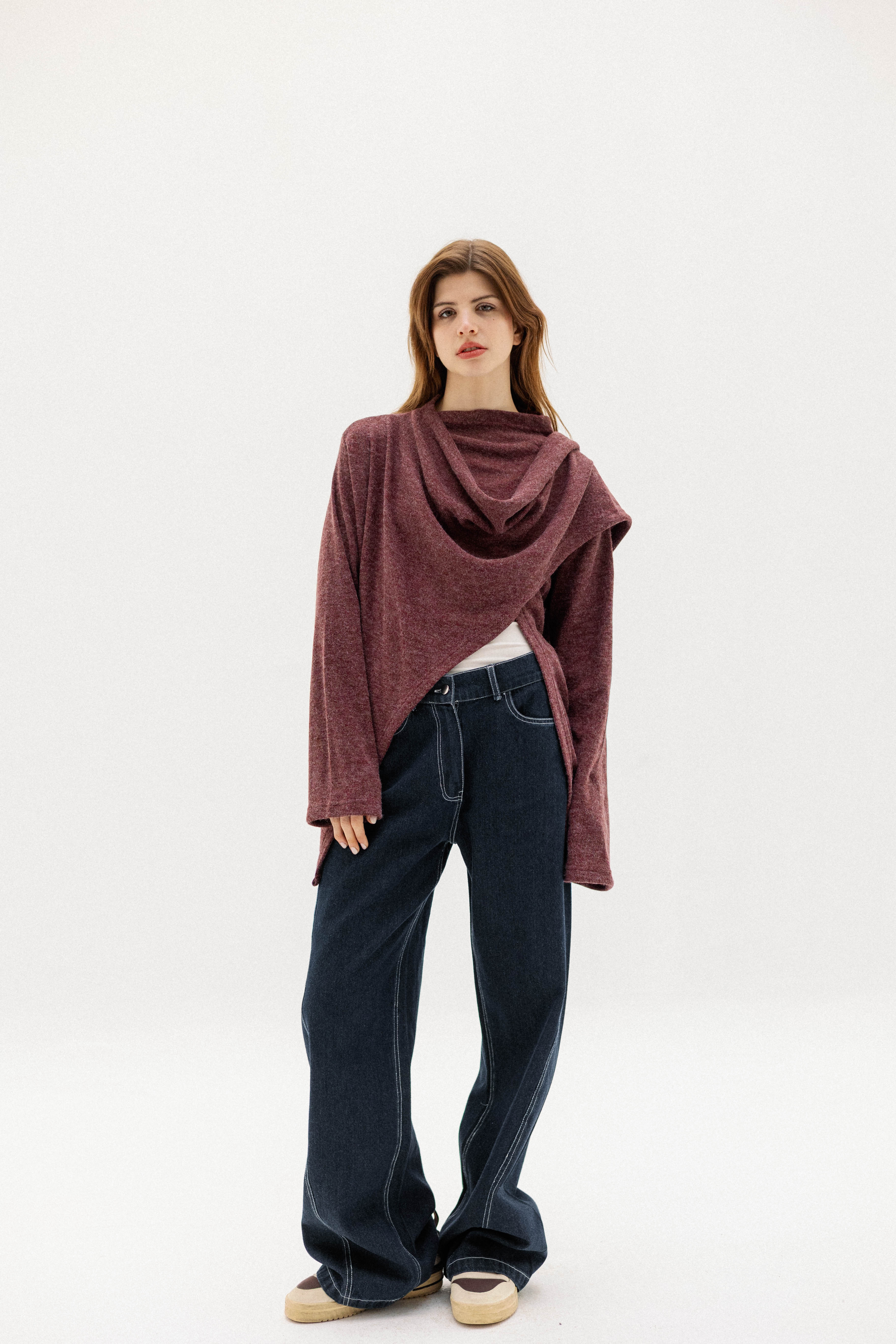 The loop jacket DARK RED