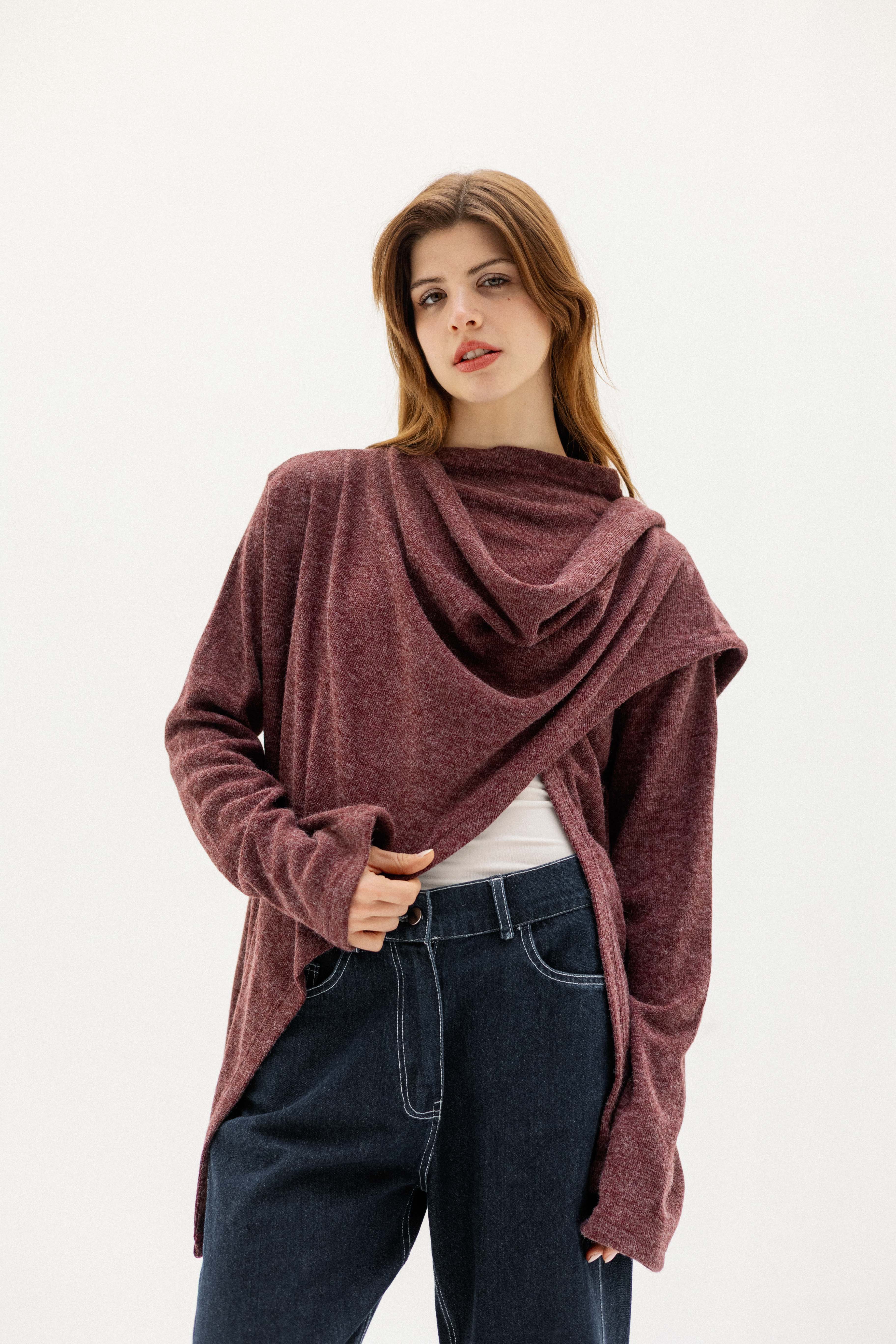 The loop jacket DARK RED