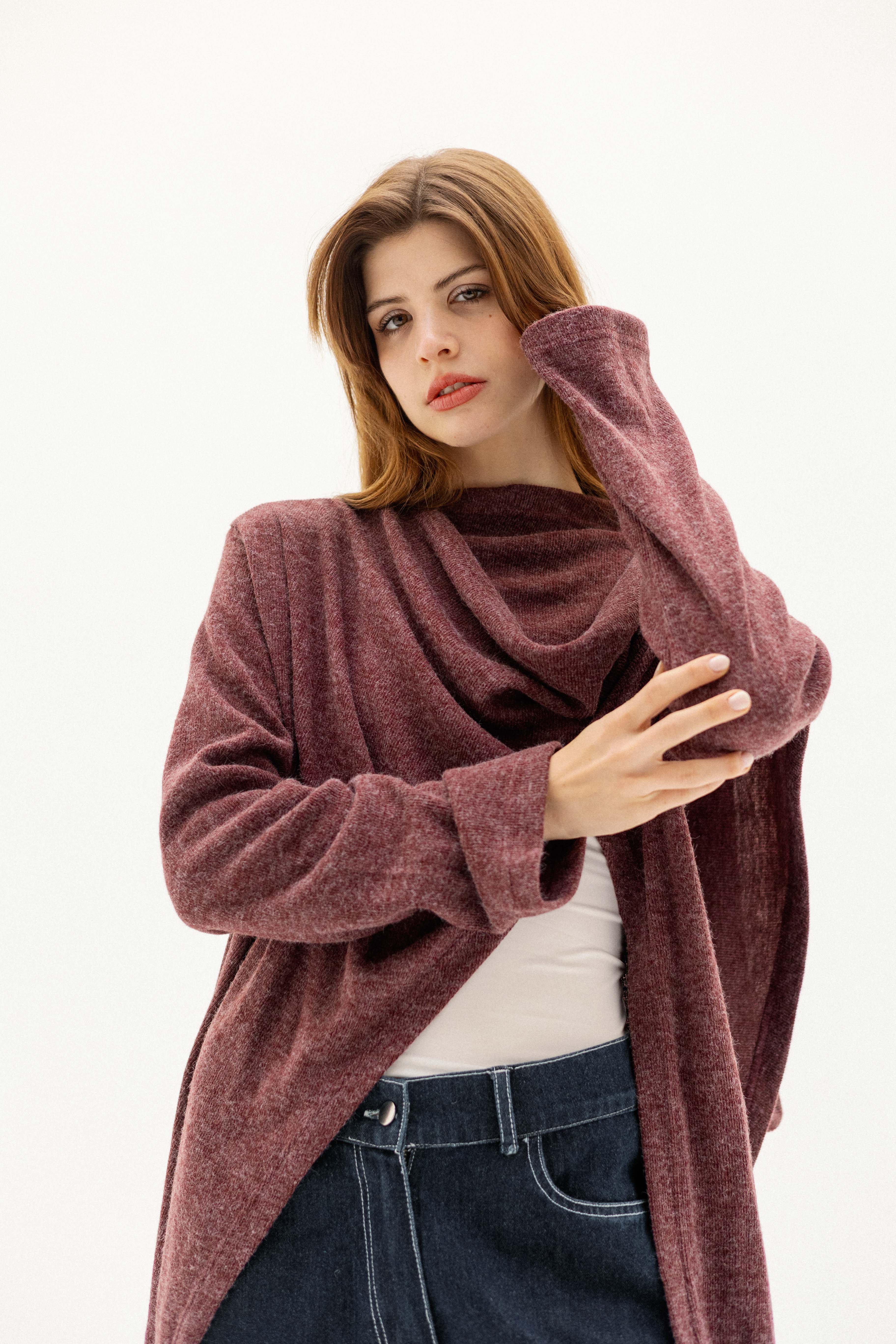 The loop jacket DARK RED