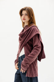 The loop jacket DARK RED