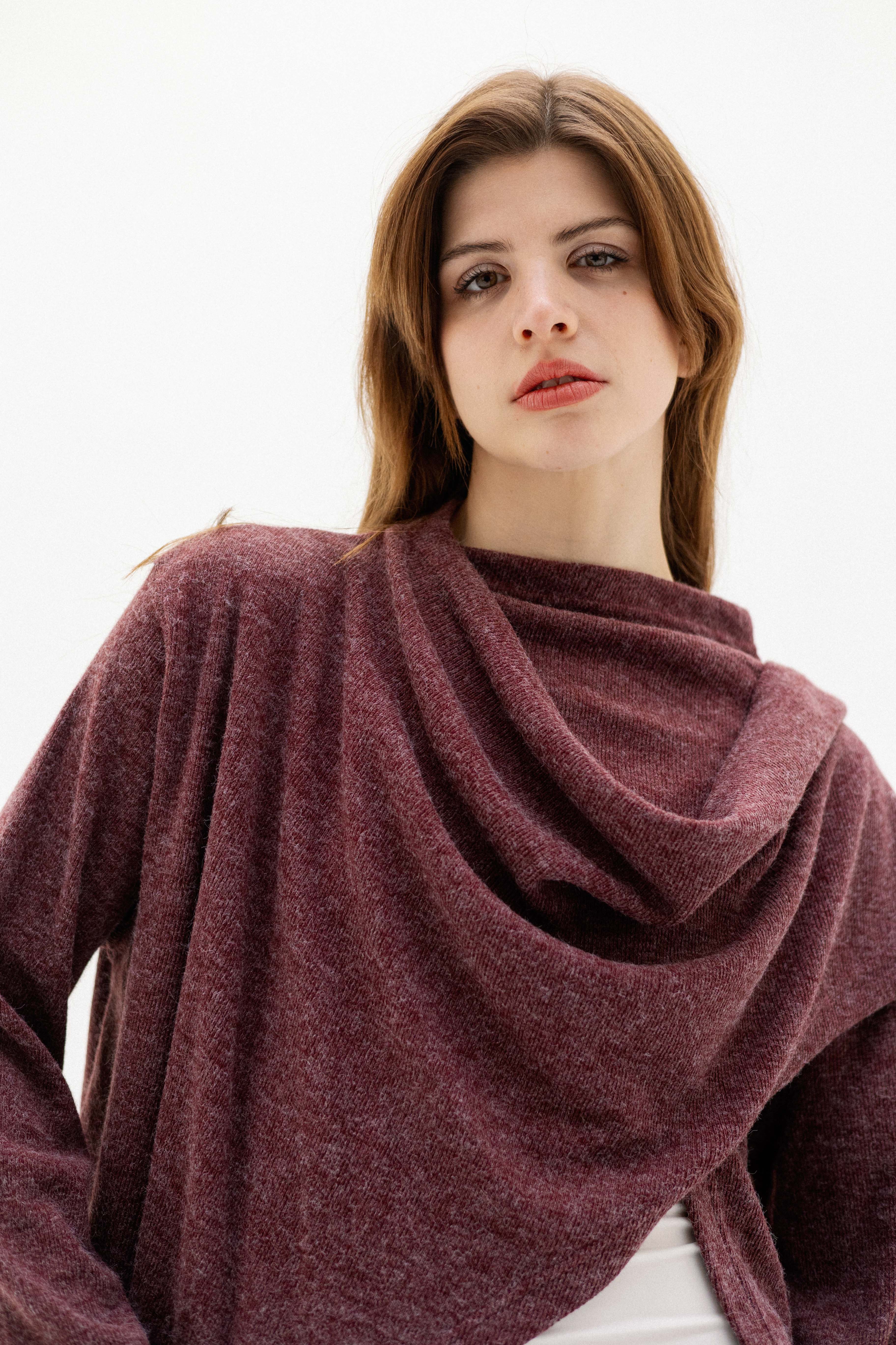 The loop jacket DARK RED