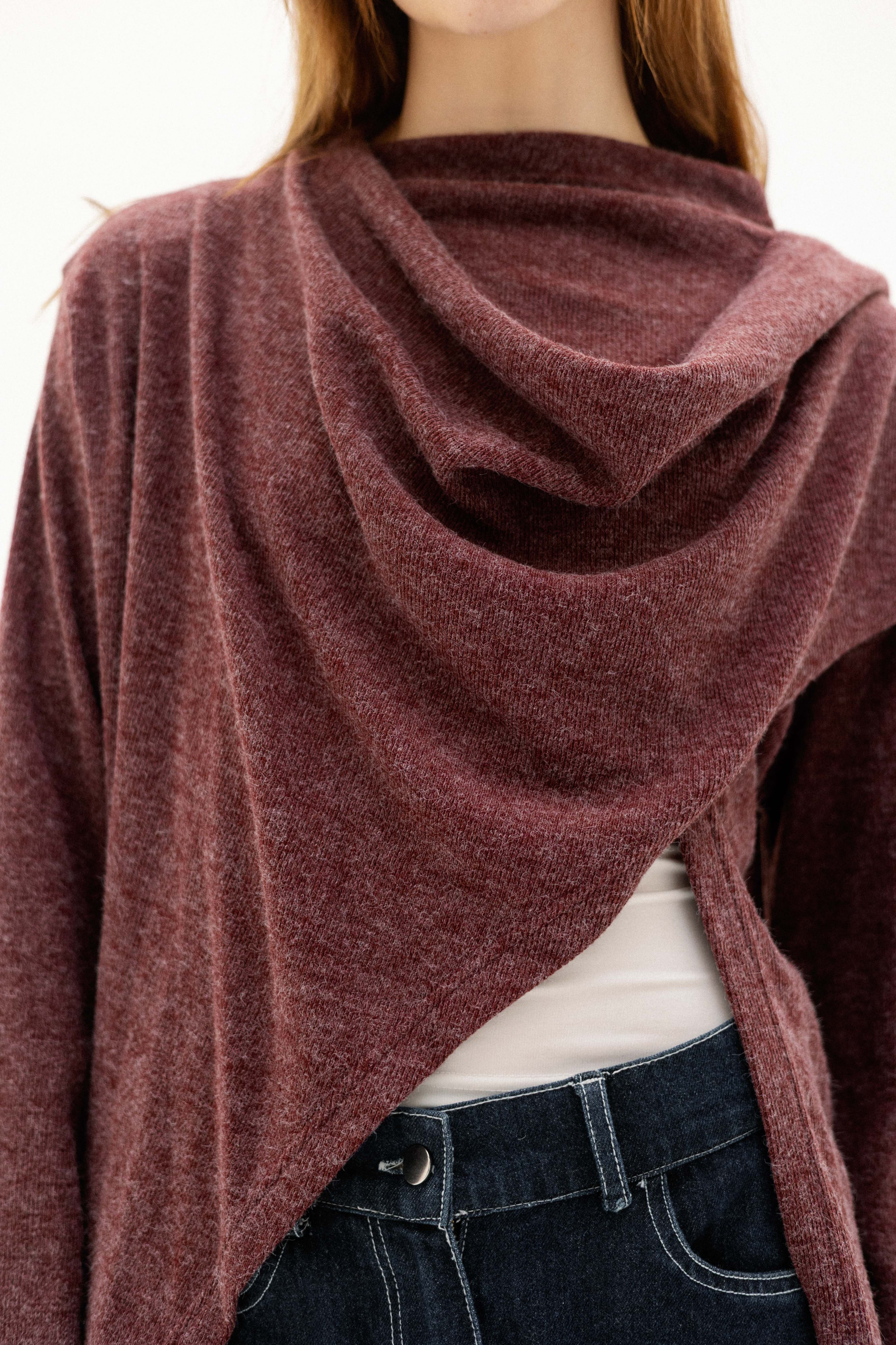 The loop jacket DARK RED