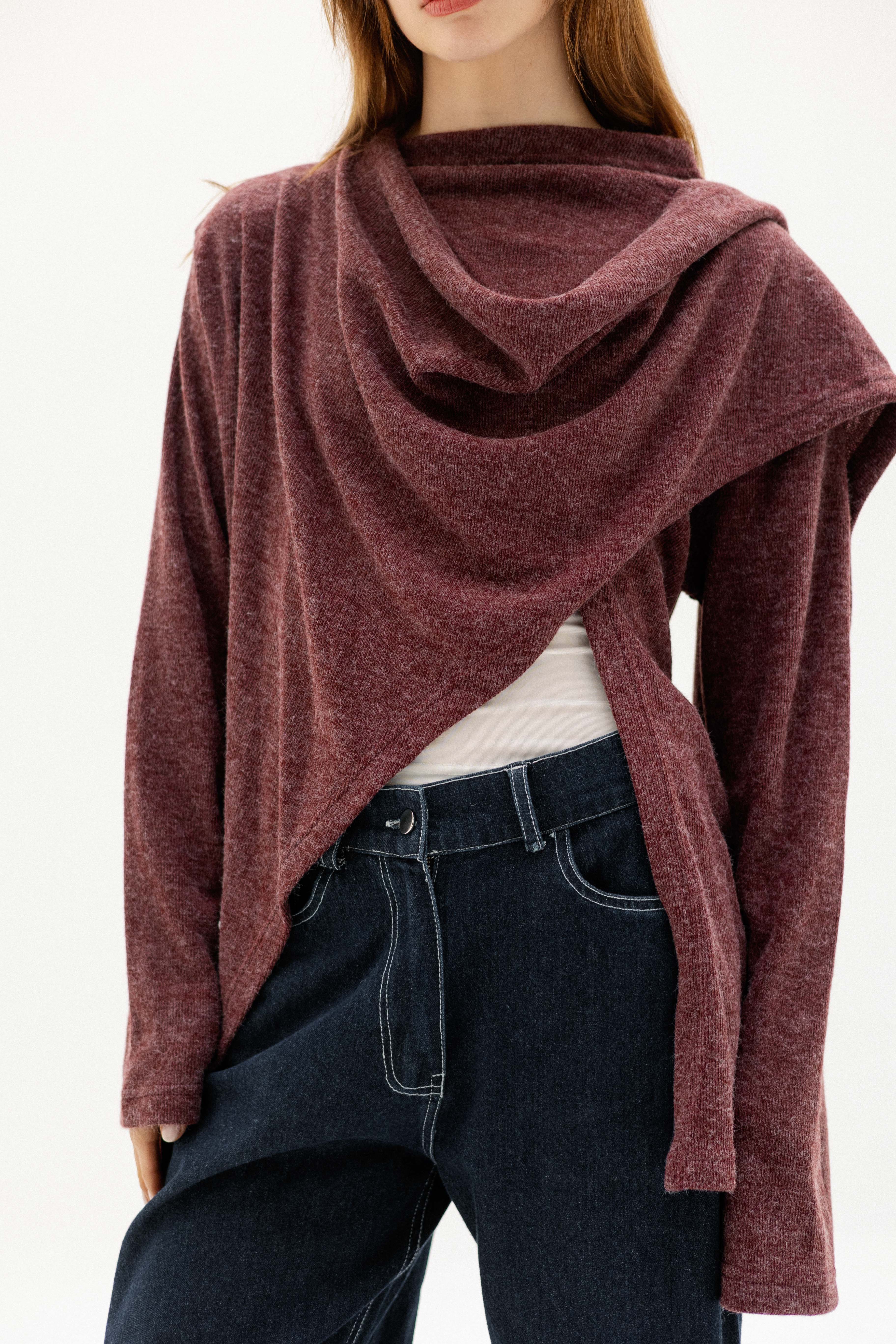 The loop jacket DARK RED