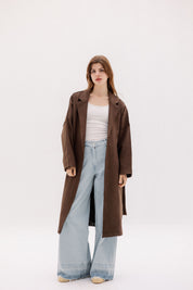 The Slate Slouch coat    BROWN