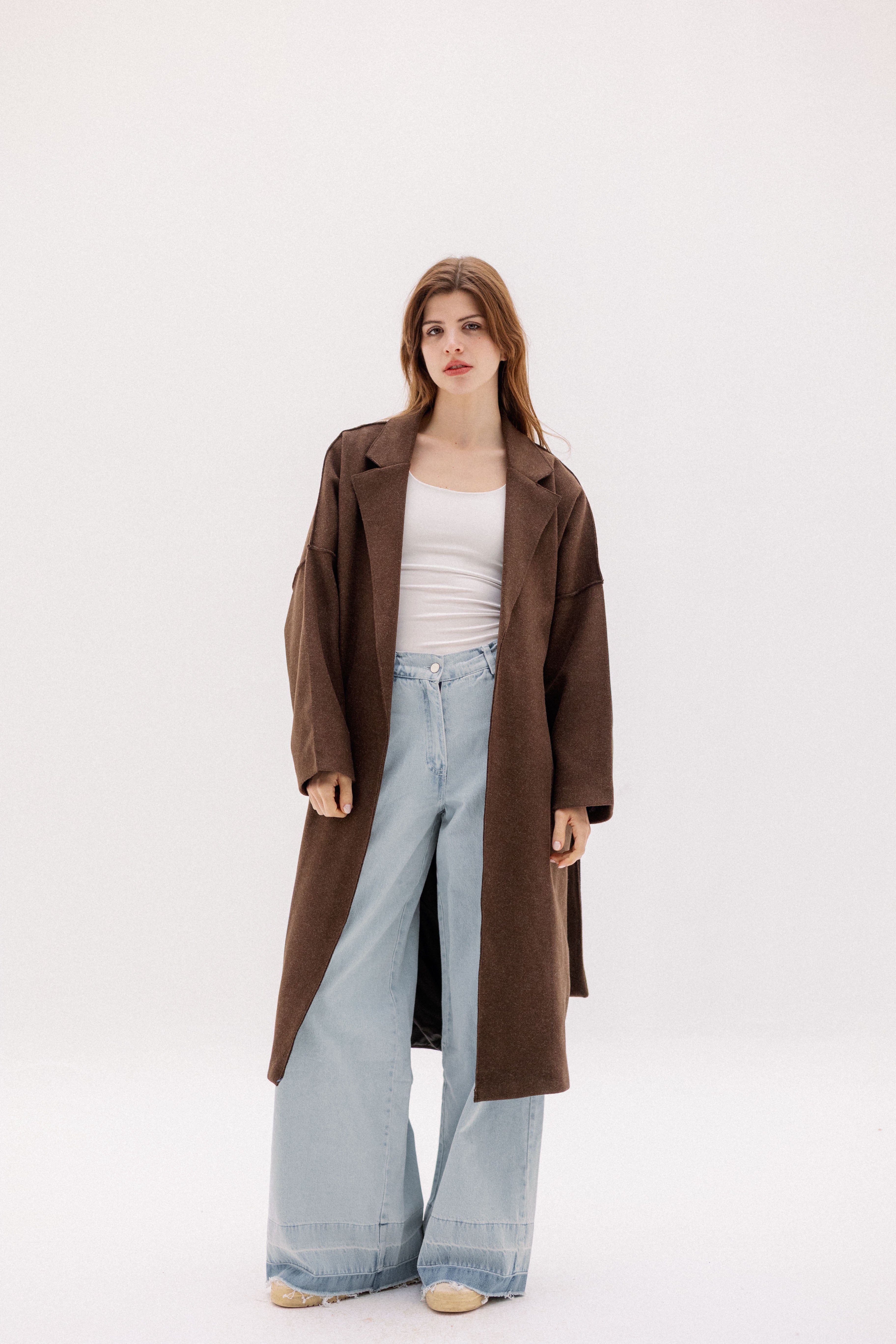 The Slate Slouch coat    BROWN