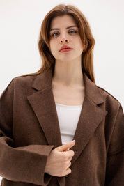 The Slate Slouch coat    BROWN