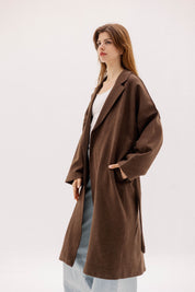 The Slate Slouch coat    BROWN